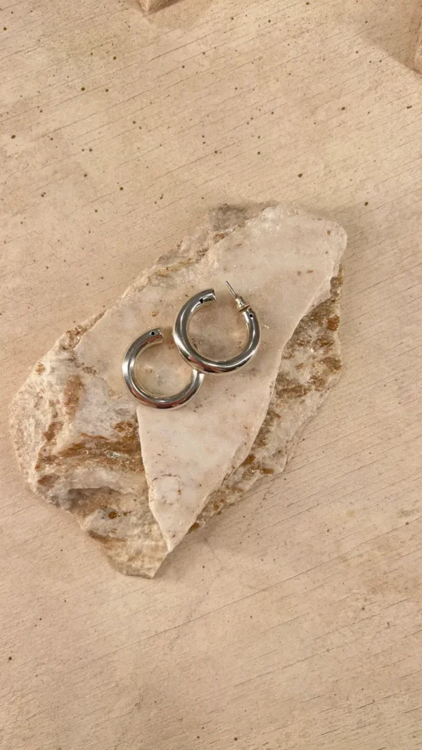 Silver Mini Hoops